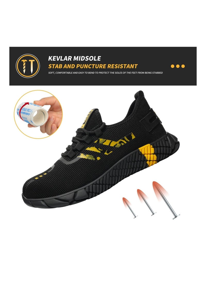 SLIMTA Safety Shoes for Men Women Non-Slip Steel Toe Cap Trainers with Mesh Breathable Lightweight Comfortable Puncture Proof Industrial Work Shoes - Image 3